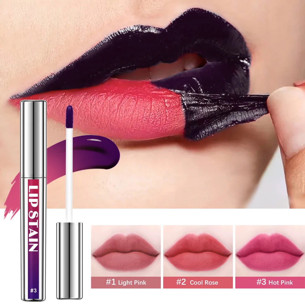 Peel Off Lip Stain – Long Lasting Waterproof Lip Tint (24H Transfer-Proof Color)