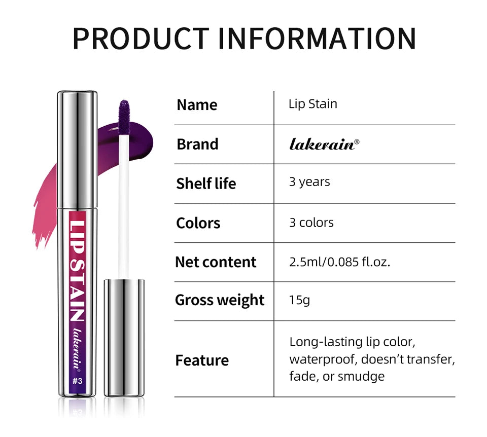 Peel Off Lip Stain – Long Lasting Waterproof Lip Tint (24H Transfer-Proof Color)