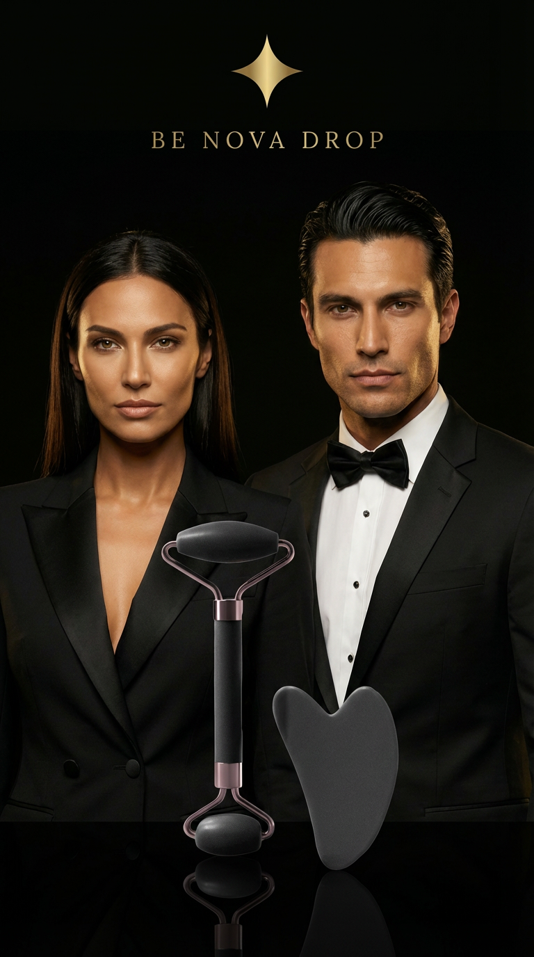 Black Gua Sha Facial Tool — Sculpt & Lift Massage Stone